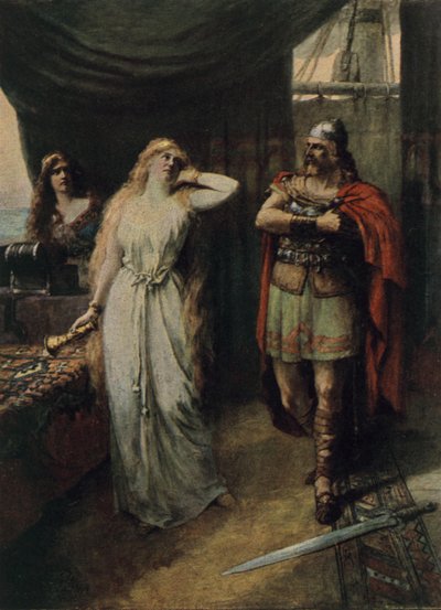 Molemmat seisoivat hiljaa katsoen toisiaan tekijältä Ferdinand Lecke